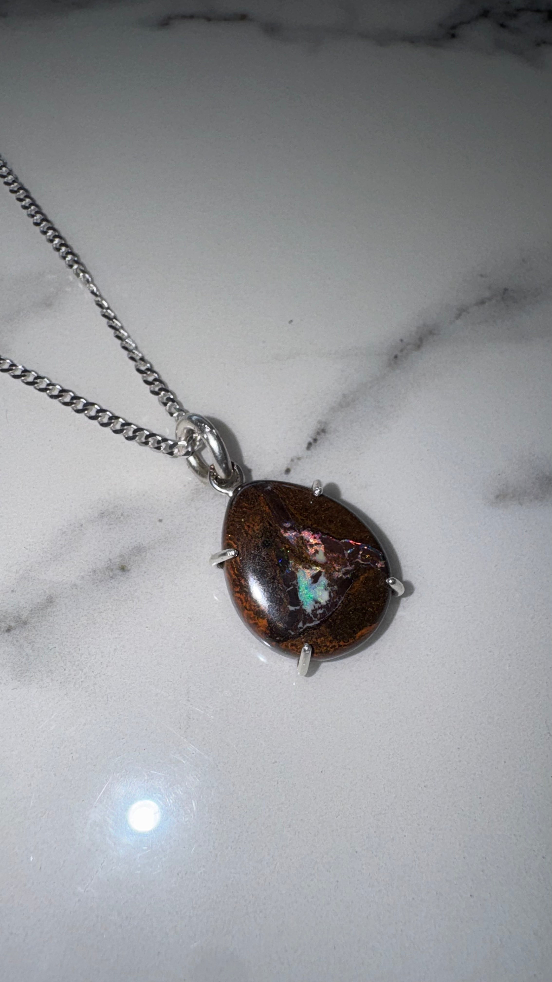 Teardrop Opal Pendant
