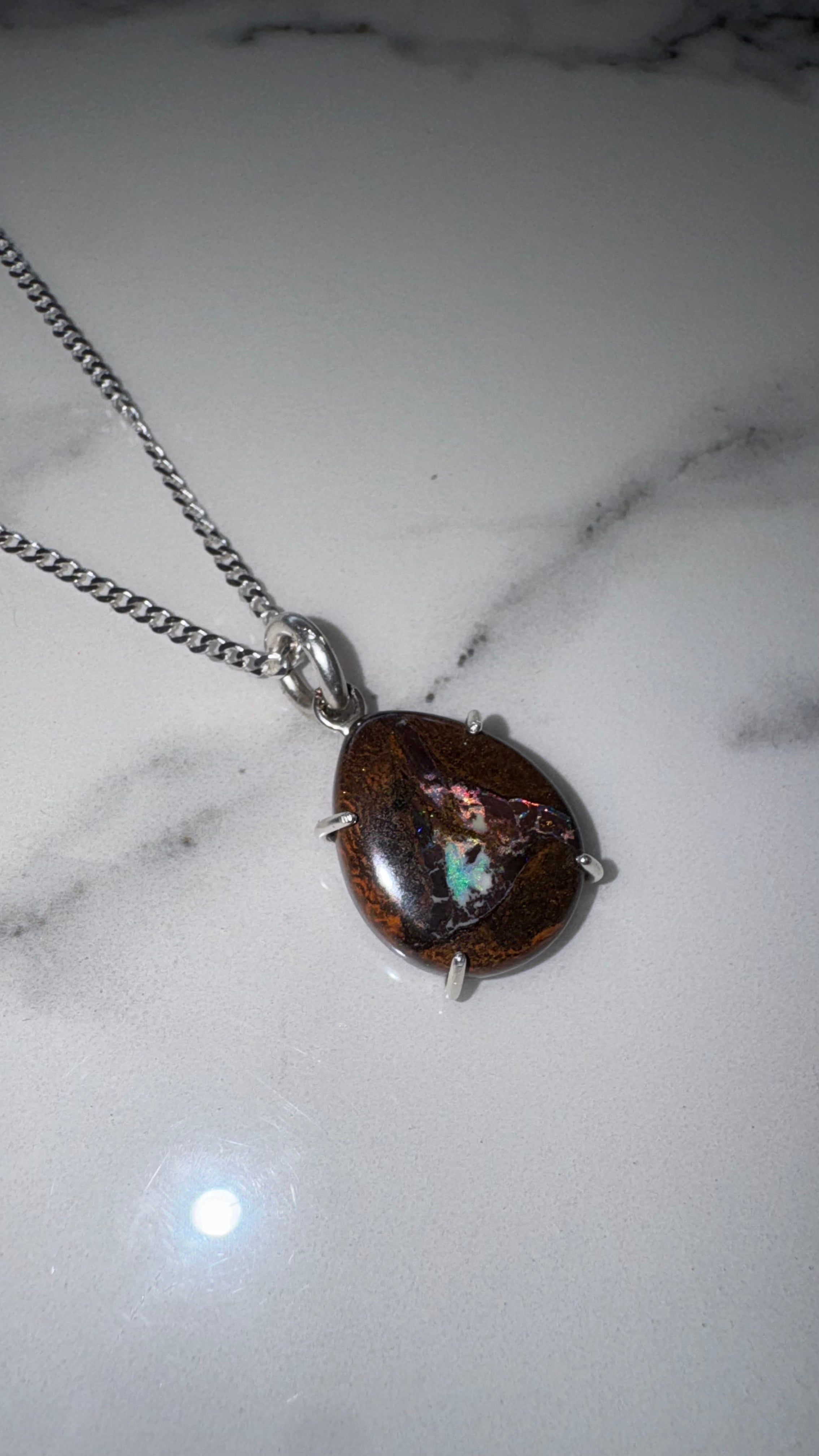 Teardrop Opal Pendant